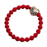 byEloise Gold Diamante Bubble Heart Cherry Red