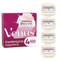 Gillette Venus ComfortGlide Sugarberry mit Olay Hautpflege Ersatzklingen x 4